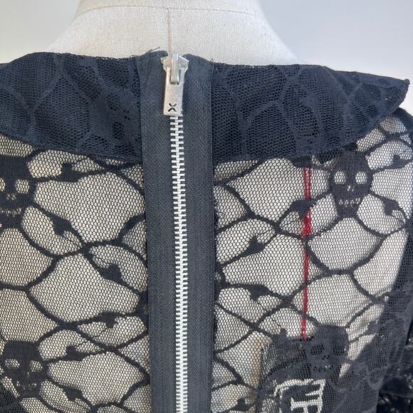 Tripp NYC Skull Lace Dress Black Knee Length Mini - Picture 10 of 11